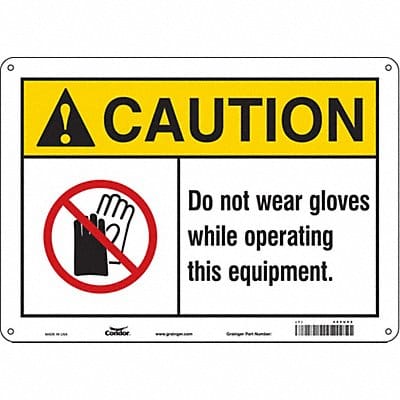 K0420 Safety Sign 10 in x 14 in Aluminum
