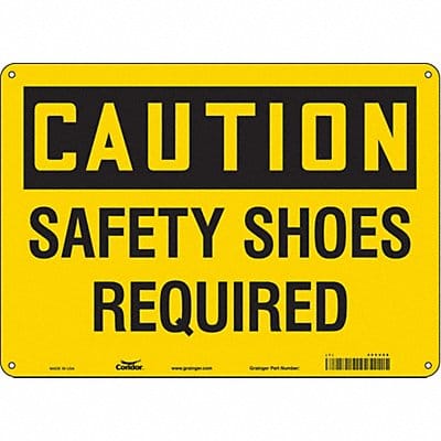 Safety Sign 10 in x 14 in Polyethylene