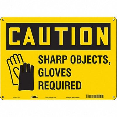 Safety Sign 10 in x 14 in Polyethylene