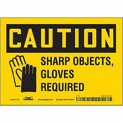 Safety Sign 5 in x 7 in Vinyl