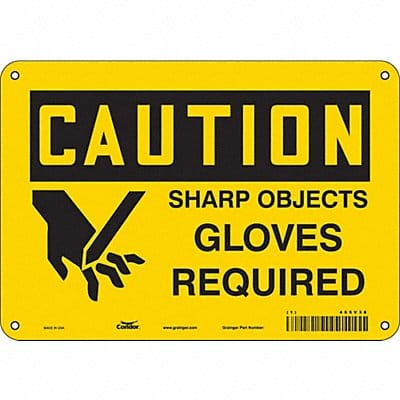 Safety Sign 7 in x 10 in Polyethylene