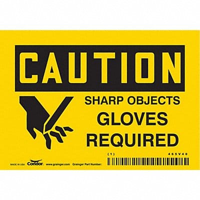 Safety Sign 3 1/2 inx5 in Vinyl