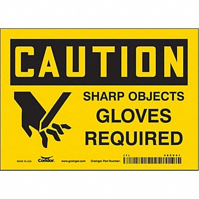 Safety Sign 5 inx7 in Vinyl