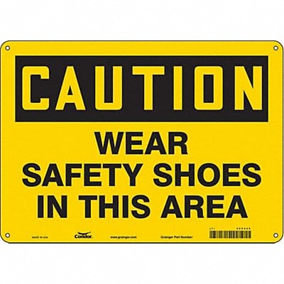 Safety Sign 10 in x 14 in Aluminum