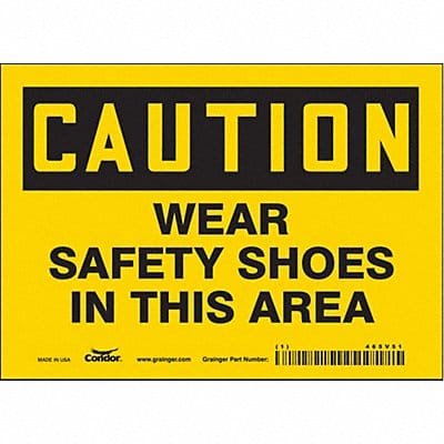 Safety Sign 5 in x 7 in Vinyl