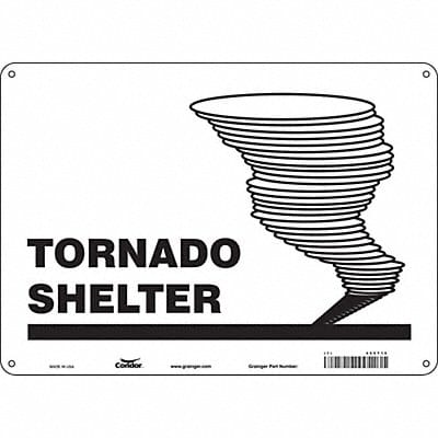 Safety Sign 10 in x 14 in Aluminum