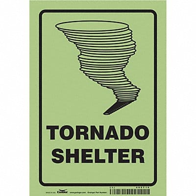 Safety Sign 10 in x 7 in Glow Vinyl