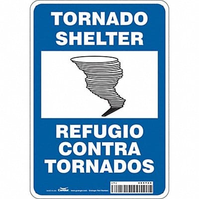 Safety Sign 10 in x 7 in Polyethylene