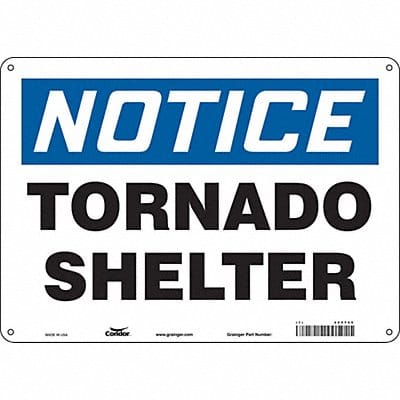 Safety Sign 10 in x 14 in Aluminum