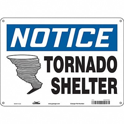 Safety Sign 10 in x 14 in Aluminum