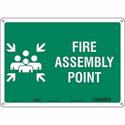 Safety Sign 10 in x 14 in Aluminum