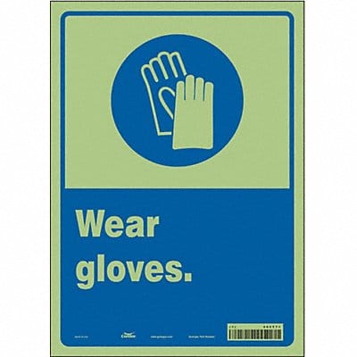Safety Sign 14 inx10 in Glow Vinyl