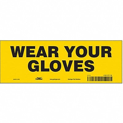 Safety Sign 3.5in x 10in Vinyl