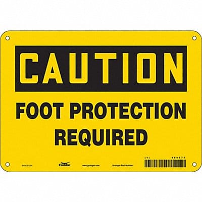 Safety Sign 7 in x 10 in Aluminum