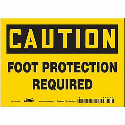 Safety Sign 5 inx7 in Vinyl