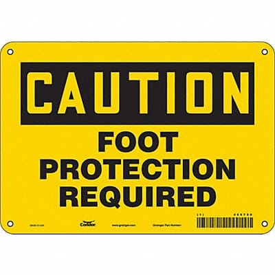 Safety Sign 7 in x 10 in Aluminum