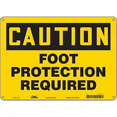 Safety Sign 10 in x 14 in Aluminum