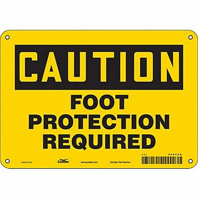 Safety Sign 7 in x 10 in Polyethylene