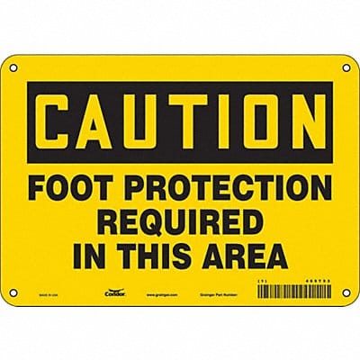 Safety Sign 7 in x 10 in Aluminum