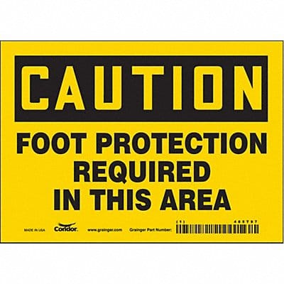 Safety Sign 5 in x 7 in Vinyl