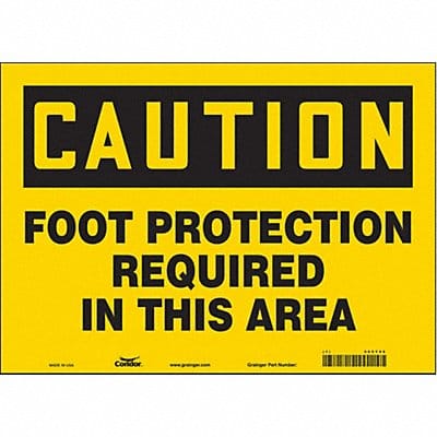 Safety Sign 10 inx14 in Vinyl