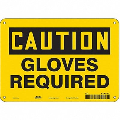 Safety Sign 7 in x 10 in Aluminum