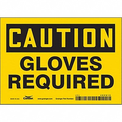 Safety Sign 5 inx7 in Vinyl