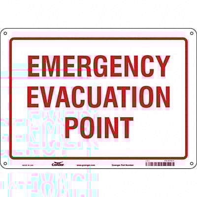 Safety Sign 10 in x 14 in Polyethylene