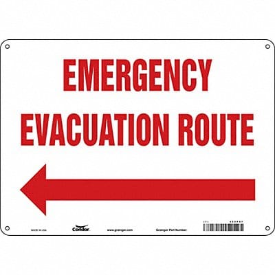 J9664 Safety Sign 10 in x 14 in Polyethylene