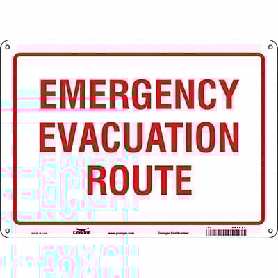 Safety Sign 10 in x 14 in Polyethylene