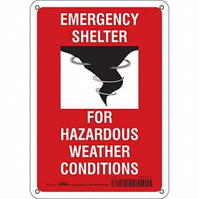 Safety Sign 10 in x 7 in Aluminum
