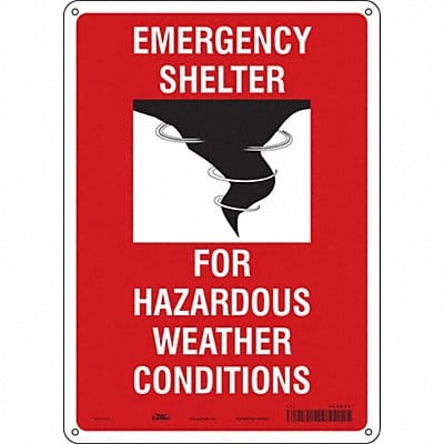 Safety Sign 14 in x 10 in Aluminum