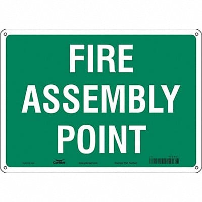 Safety Sign 10 in x 14 in Aluminum