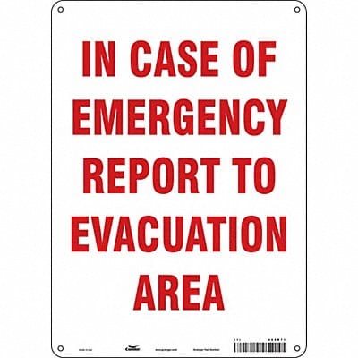 Safety Sign 14 in x 10 in Polyethylene