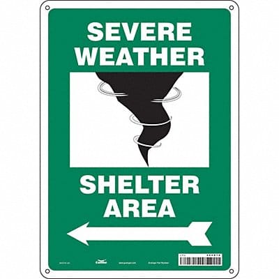 Safety Sign 14 in x 10 in Polyethylene