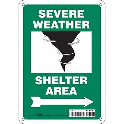 Safety Sign 10 in x 7 in Aluminum