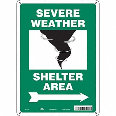Safety Sign 14 in x 10 in Polyethylene