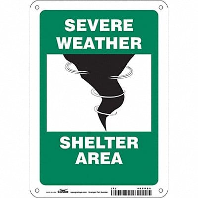 Safety Sign 10 in x 7 in Aluminum