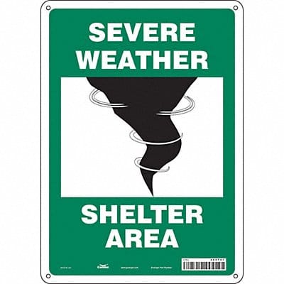 Safety Sign 14 in x 10 in Aluminum