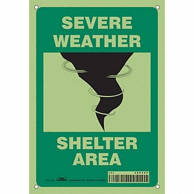 Safety Sign 10 in x 7 in Glow Vinyl