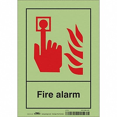 Safety Sign 10 in x 7 in Glow Vinyl