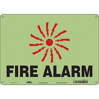 Safety Sign 10 in x 14 in Glow Vinyl