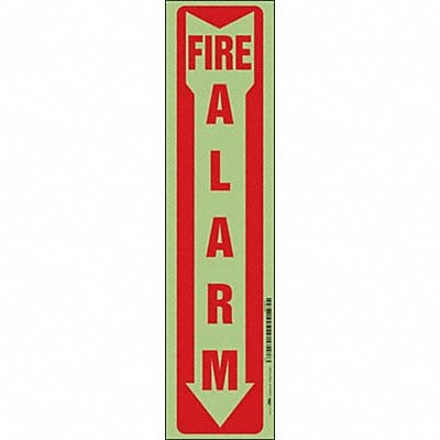 Safety Sign 14 in x 3 1/2 in Glow Vinyl