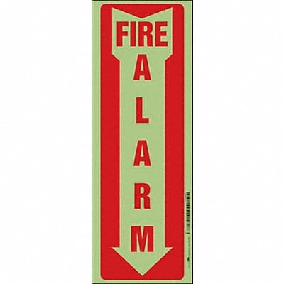 Safety Sign 14 in x 5 in Glow Vinyl