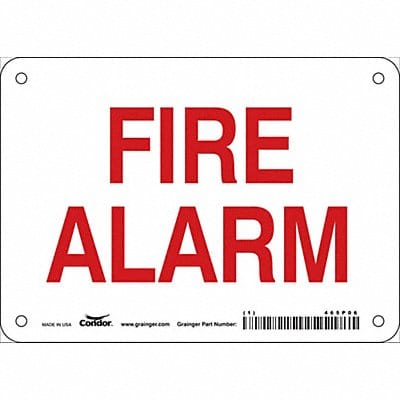 Safety Sign 5 in x 7 in Aluminum