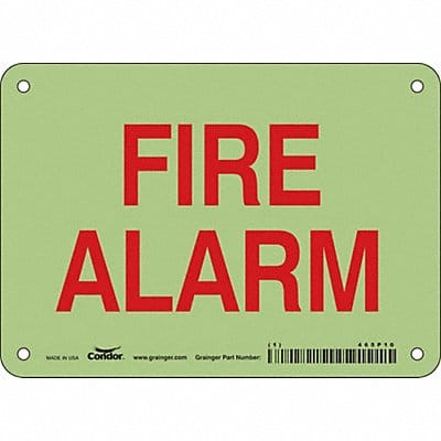 Safety Sign 5 in x 7 in Glow Vinyl