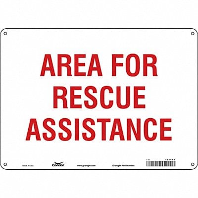 Safety Sign 10 in x 14 in Aluminum