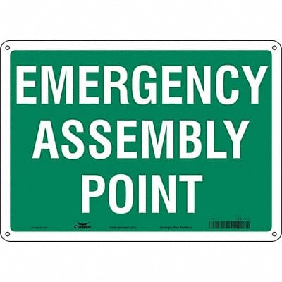 Safety Sign 10 in x 14 in Polyethylene