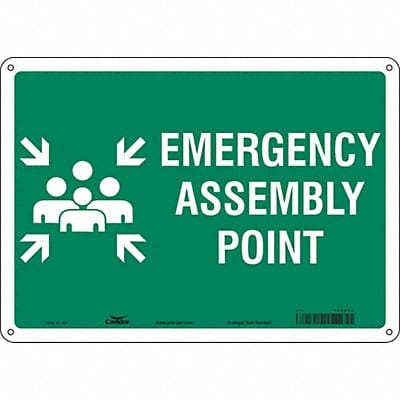 Safety Sign 10 in x 14 in Aluminum