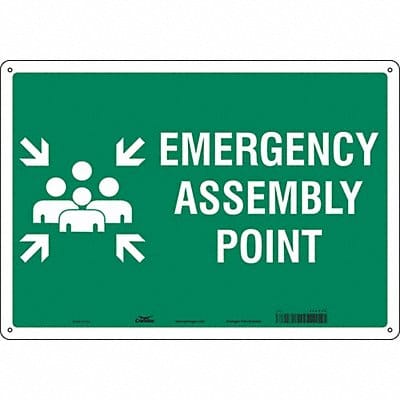 Safety Sign 14 in x 20 in Aluminum